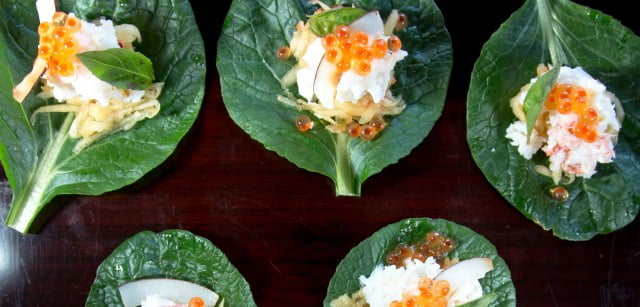 Miang of Fraser Isle Spanner Crab with Green Papaya - Fraser Isle Spanner Crab