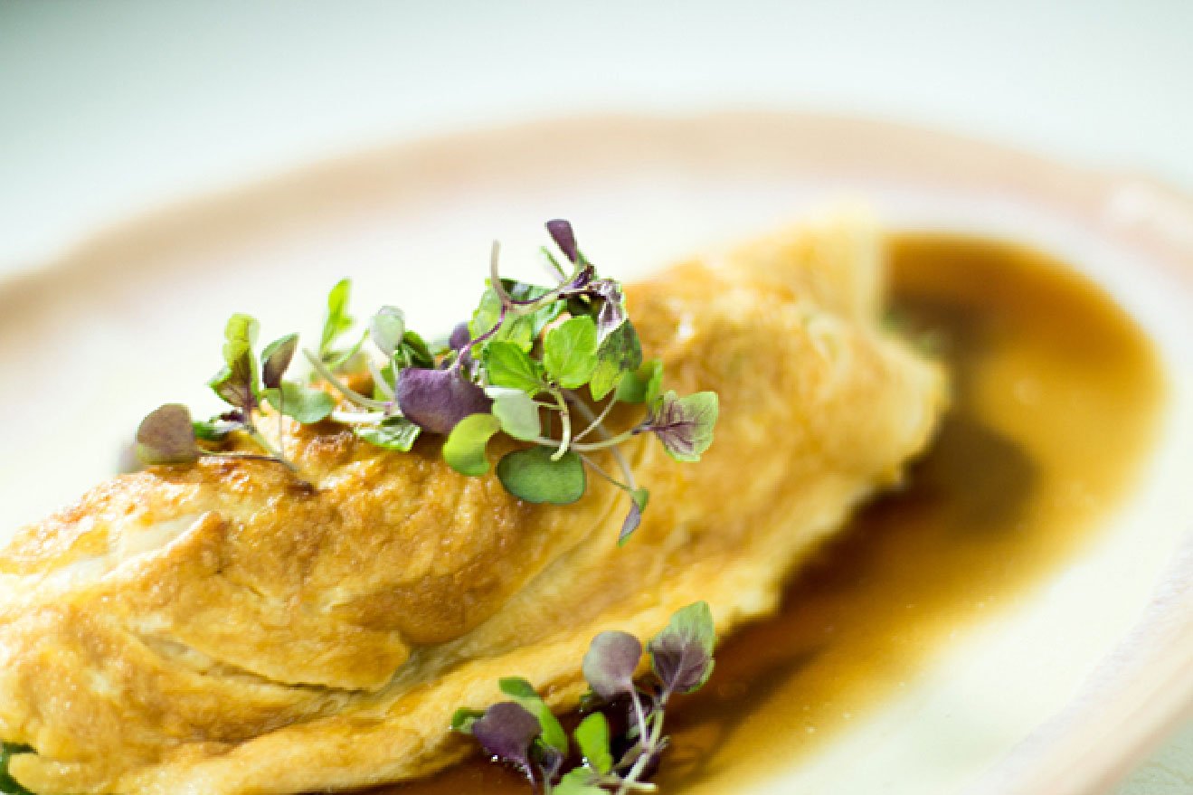 Spanner crab omelette with lime and chilli - Fraser Isle Spanner Crab